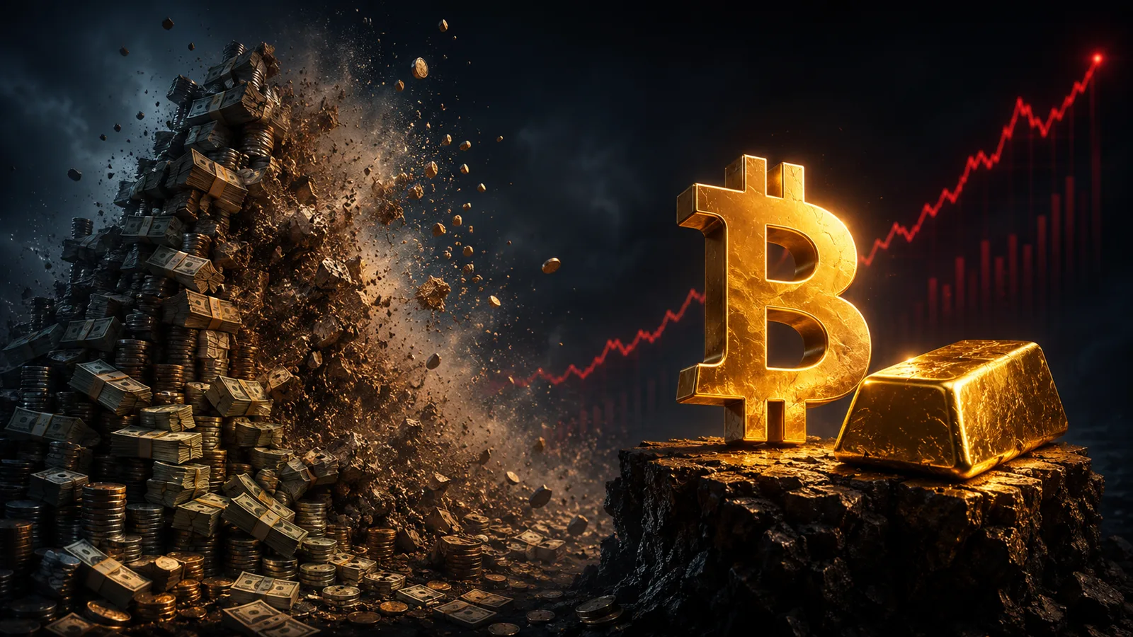La deuda de EE. UU. marca 39,7 billones y empuja a los inversionistas hacia bitcoin y el oro